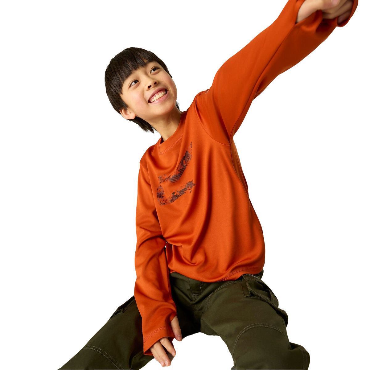 Rooibos Tea - Close up - Regatta Childrens-Kids Alvarado Big Logo T-Shirt