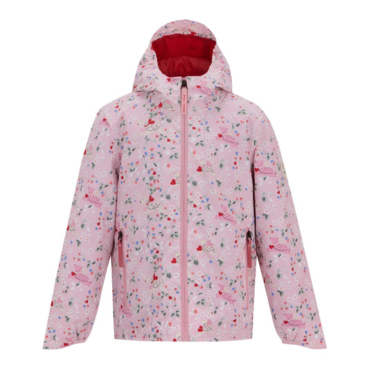 Pink - Front - Cath Kidston Girls Puppy Waterproof Jacket