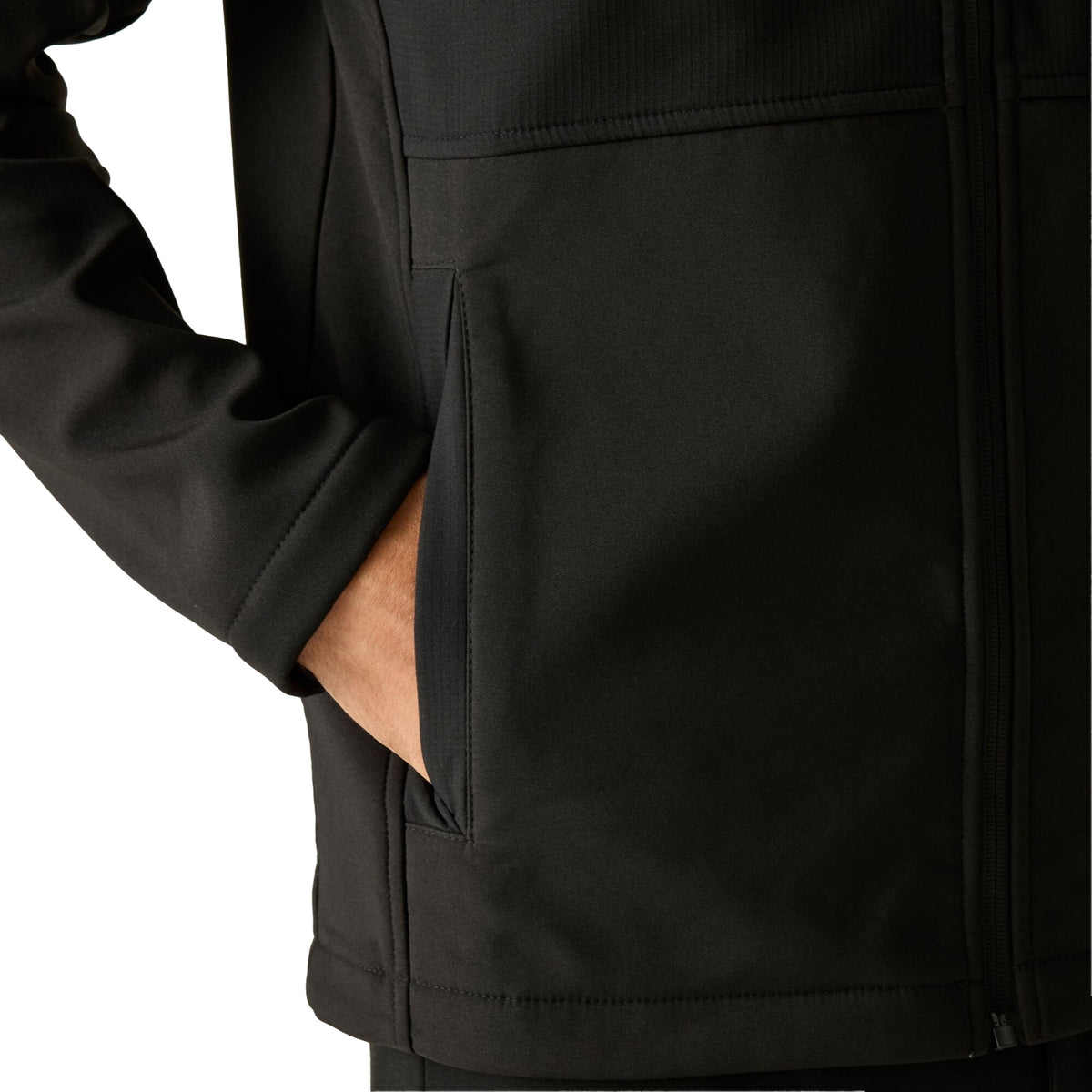 Black - Close up - Regatta Professional Unisex Adult Recyclable Soft Shell Jacket