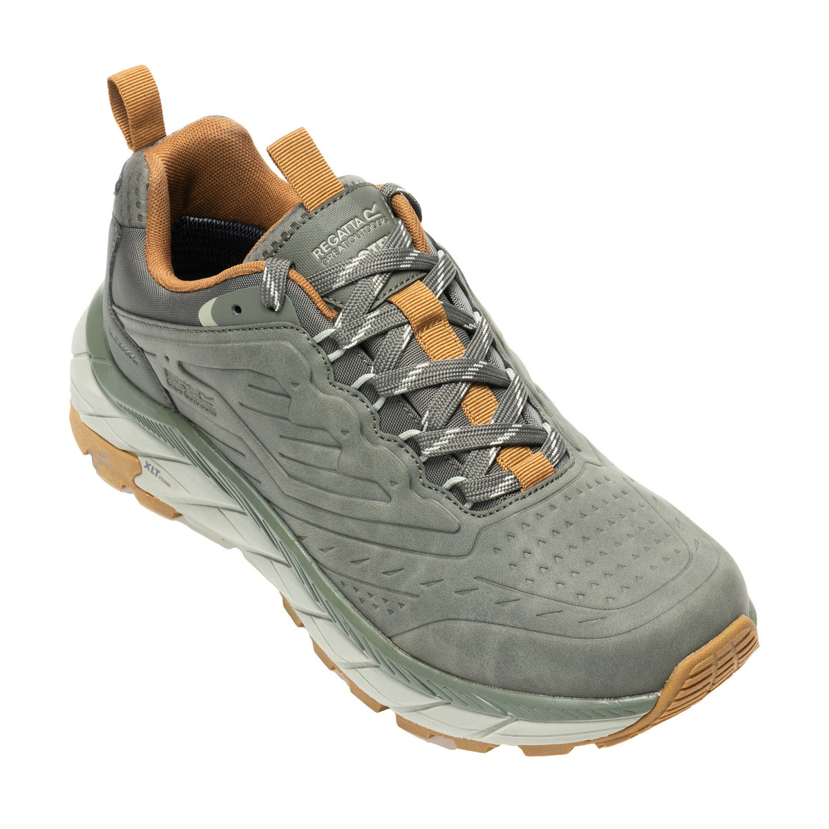 Smokey Olive-Rubber - Close up - Regatta Mens Derino Trainers