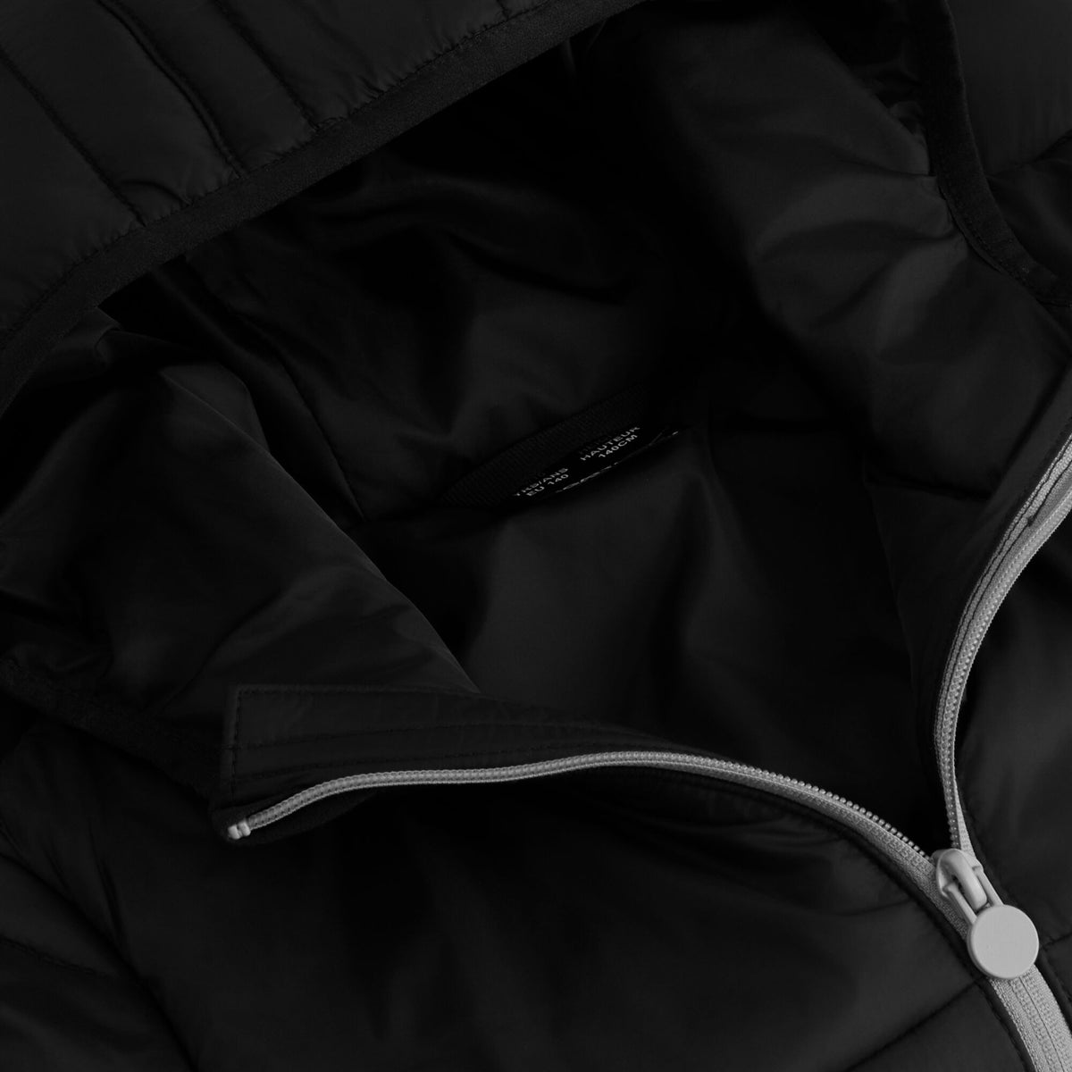 Mineral Grey-Black - Pack Shot - Regatta Professional Childrens-Kids Hooded Padded Jacket