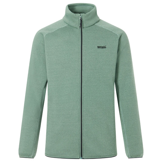 Dark Forest Green-Black - Front - Regatta Mens Rike Full Zip Fleece Jacket