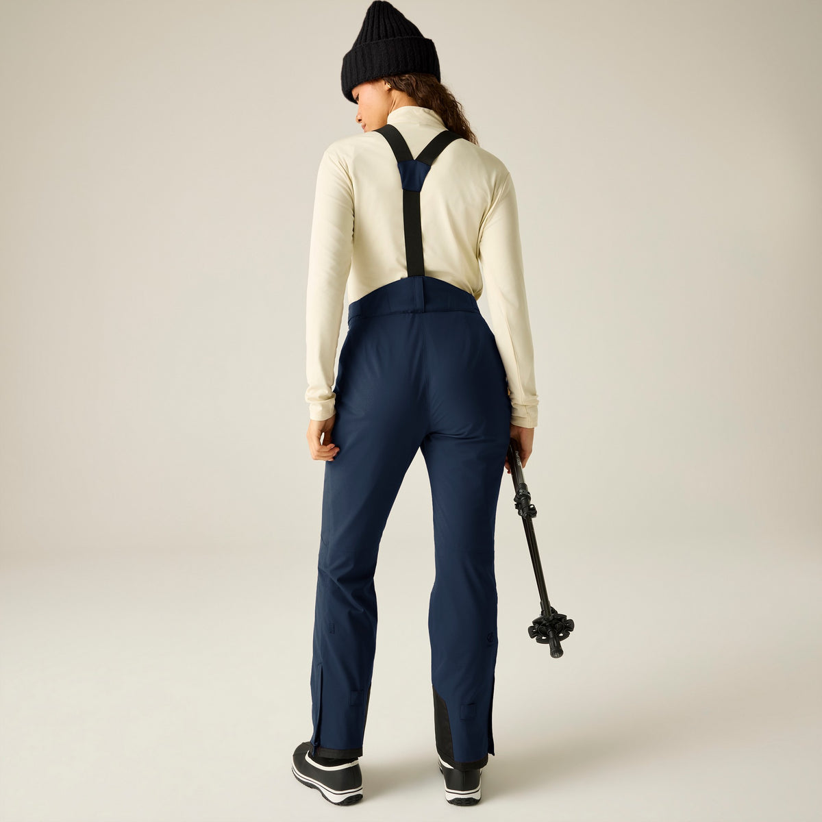 Navy - Close up - Dare 2B Womens-Ladies Effused III Ski Trousers