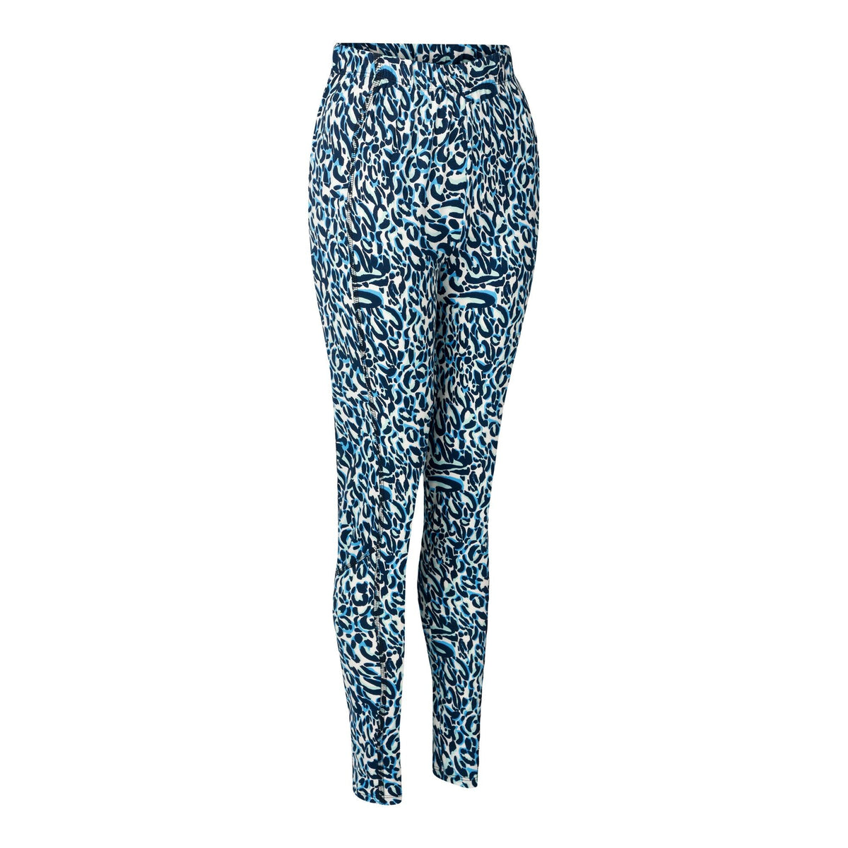 Blue-White - Close up - Dare 2B Womens-Ladies Exchange III Animal Print Thermal Base Layer Set