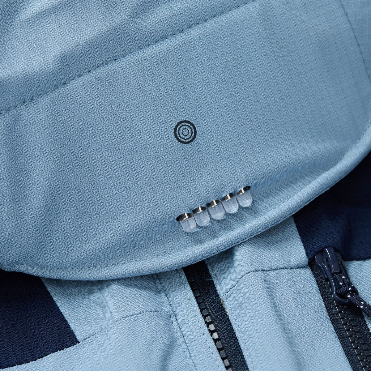Dusky Blue-Navy - Close up - Regatta Mens Sacramento 3 in 1 Waterproof Jacket