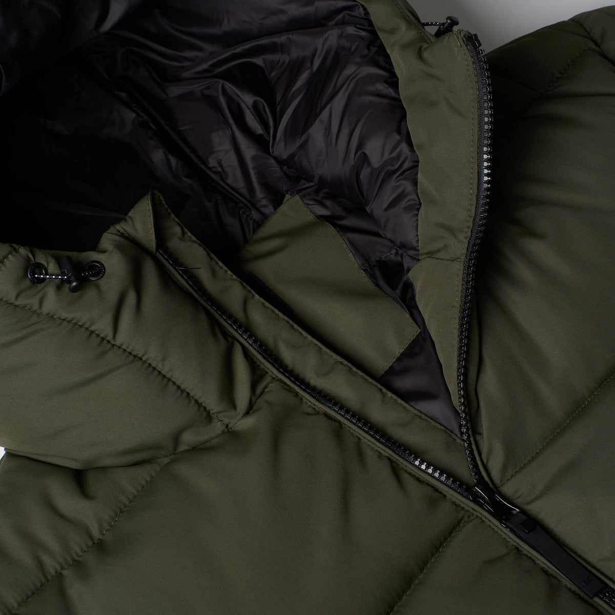 Dark Khaki-Black - Close up - Regatta Mens Marek Short Padded Jacket