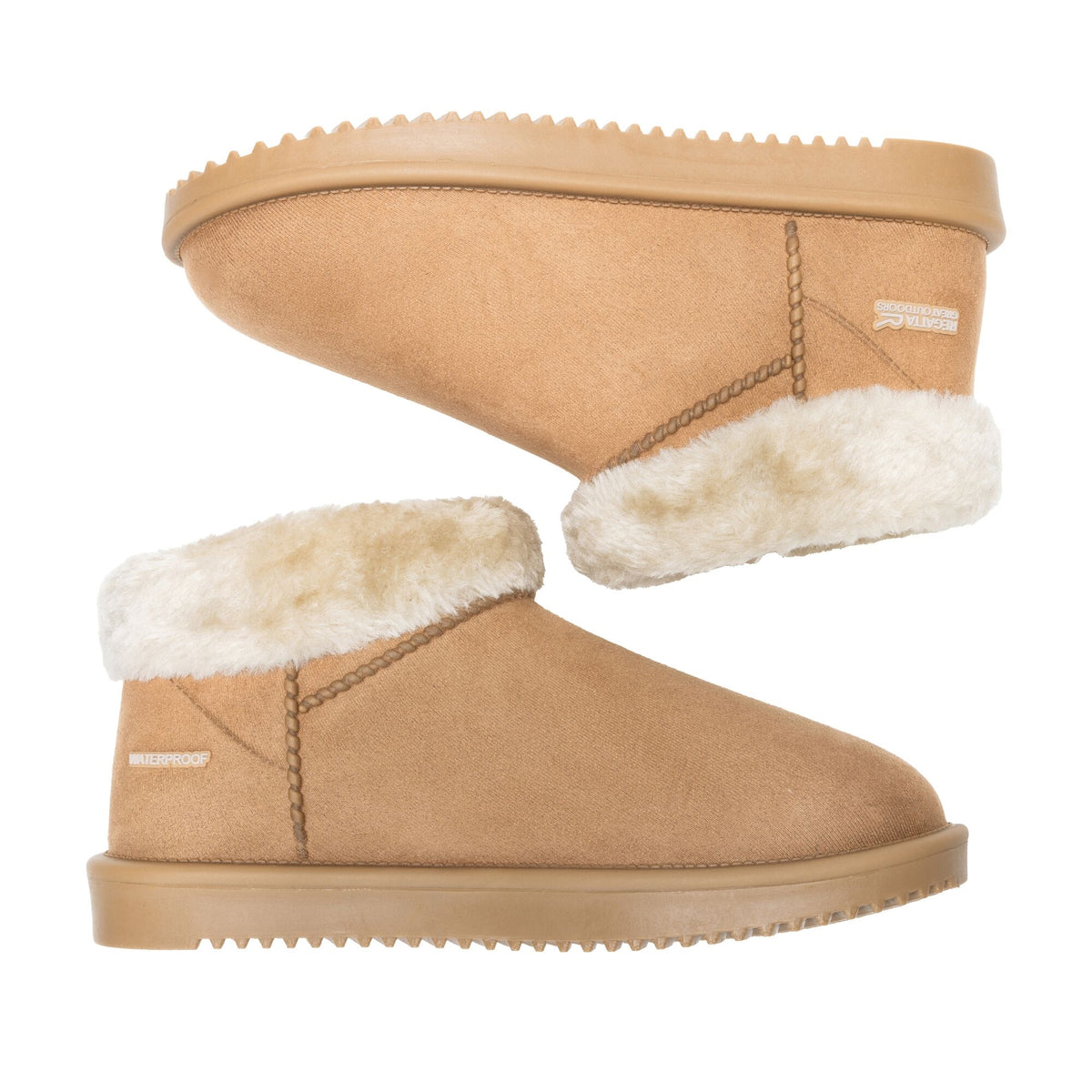 Burnt Tan - Close up - Regatta Womens-Ladies Risley Borg Boots