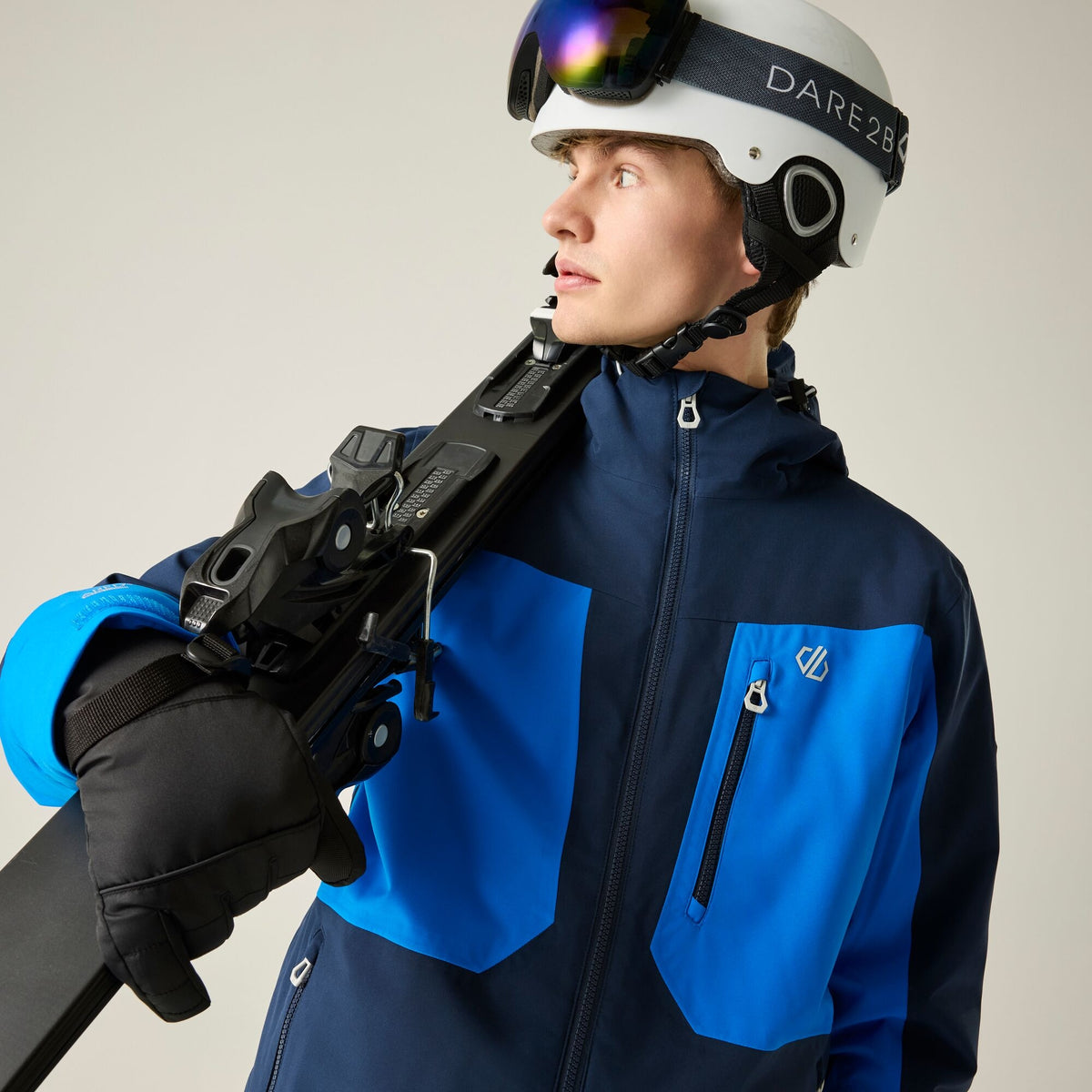 Navy-Athletic Blue - Close up - Dare 2B Mens Eagle IV Ski Jacket