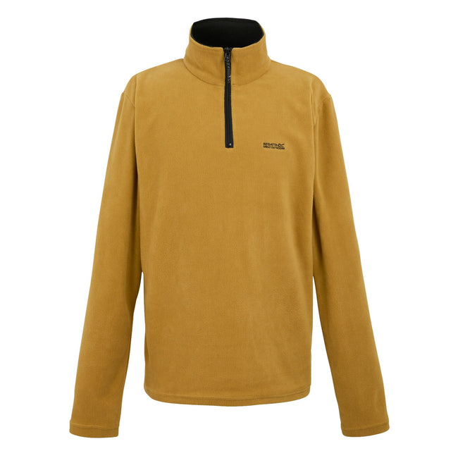 Mustard - Front - Regatta Great Outdoors Mens Thompson Half Zip Fleece Top