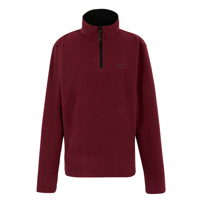 Dark Maroon - Front - Regatta Great Outdoors Mens Thompson Half Zip Fleece Top