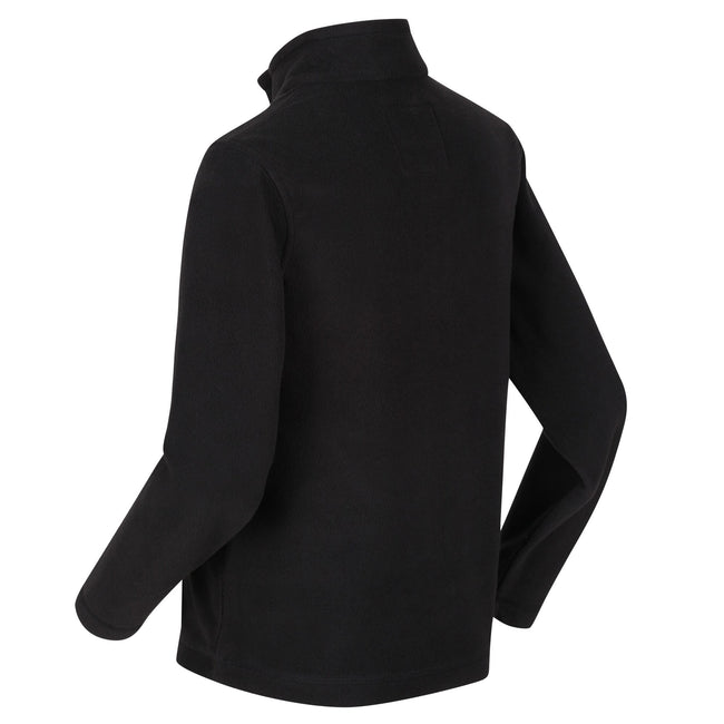 Black-Black - Pack Shot - Regatta Great Outdoors Childrens-Kids Hot Shot II Half Zip Fleece Top