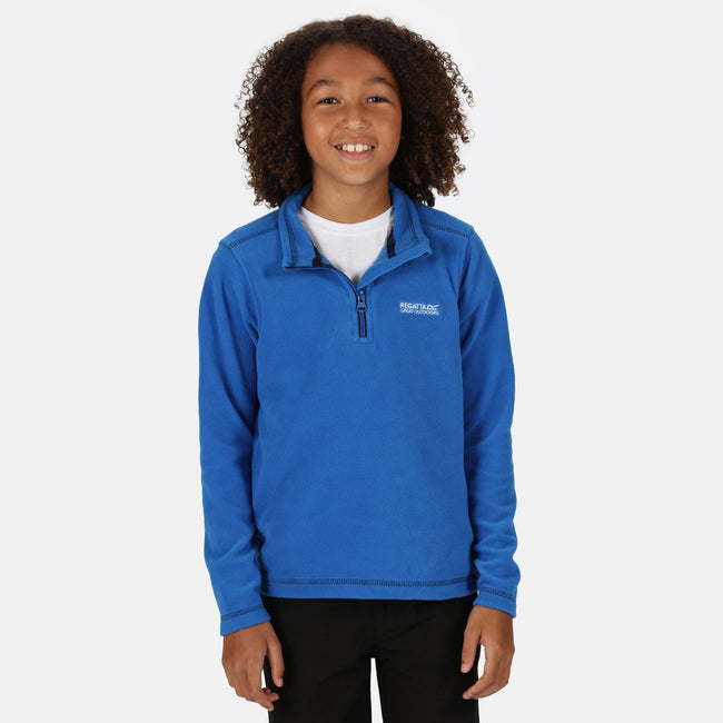 Oxford Blue-Navy - Back - Regatta Great Outdoors Childrens-Kids Hot Shot II Half Zip Fleece Top