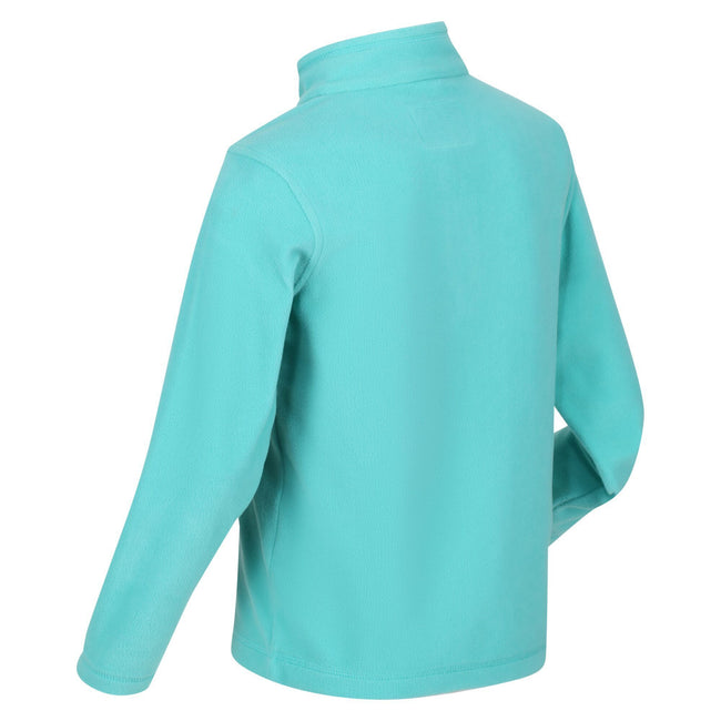 Turquoise - Close up - Regatta Great Outdoors Childrens-Kids Hot Shot II Half Zip Fleece Top