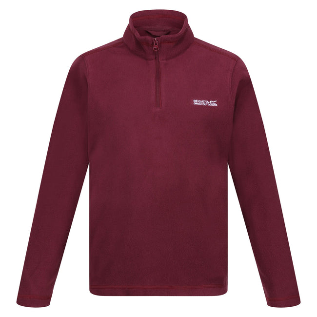 Burgundy - Front - Regatta Great Outdoors Childrens-Kids Hot Shot II Half Zip Fleece Top