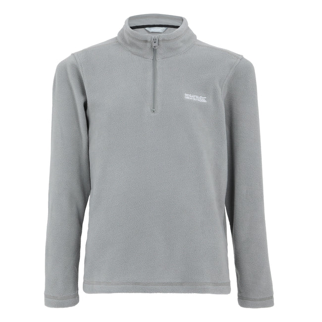 Cloudy Grey - Front - Regatta Great Outdoors Childrens-Kids Hot Shot II Half Zip Fleece Top