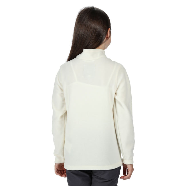 Polar White - Side - Regatta Great Outdoors Childrens-Kids Hot Shot II Half Zip Fleece Top