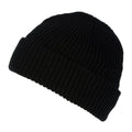 Black - Side - Regatta Professional Unisex Fully Ribbed Winter Watch Cap - Hat