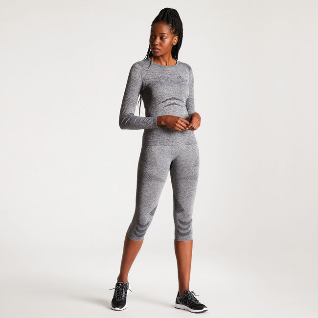 Charcoal Grey - Lifestyle - Dare 2B Womens-Ladies Zonal III 3-4 Baselayer Bottoms-Leggings