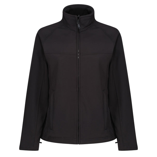 All Black - Front - Regatta Professional Ladies Uproar Softshell Wind Resistant Jacket