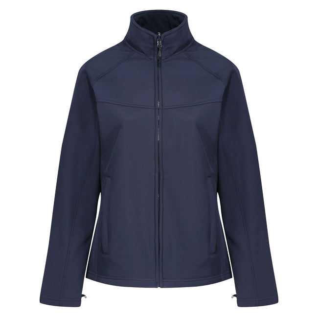 Navy -Navy - Front - Regatta Professional Ladies Uproar Softshell Wind Resistant Jacket