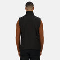 All Black - Side - Regatta Mens Flux Softshell Bodywarmer - Sleeveless Jacket Water Repellent And Wind Resistant