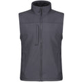 Seal Grey - Front - Regatta Mens Flux Softshell Bodywarmer - Sleeveless Jacket Water Repellent And Wind Resistant