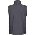 Seal Grey - Back - Regatta Mens Flux Softshell Bodywarmer - Sleeveless Jacket Water Repellent And Wind Resistant