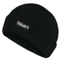 Black - Side - Regatta Mens Thinsulate Thermal Winter Hat