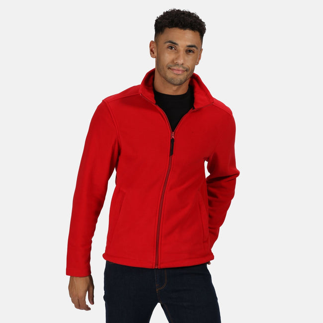 Classic Red - Back - Regatta Professional Mens Plain Micro Fleece Full Zip Jacket (Layer Lite)