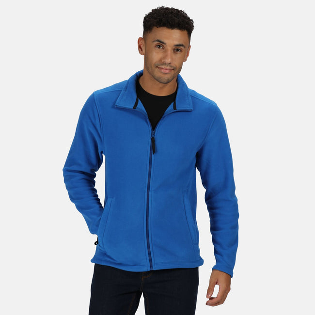 Oxford Blue - Back - Regatta Professional Mens Plain Micro Fleece Full Zip Jacket (Layer Lite)