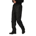 Black - Back - Regatta Professional Mens Wetherby Rain Padded Over Trouser (31inch Leg Length)