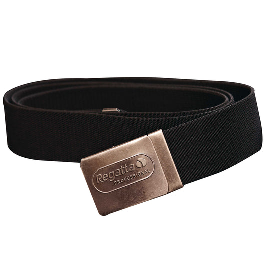 Black - Front - Regatta Professional Mens Premium Workwear Belt With Stretch
