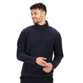 Dark Navy - Back - Regatta Professional Mens Micro Zip Neck Fleece Top