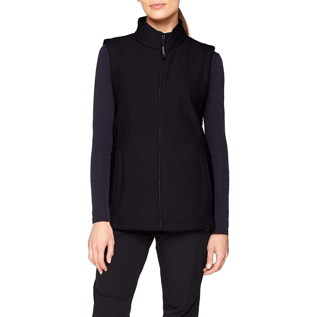 Black - Side - Regatta Professional Womens-Ladies Microfleece Body Warmer
