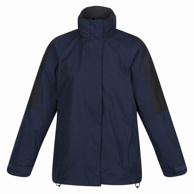 Navy-Black - Front - Regatta Professional Womens-Ladies 3 in 1 Waterproof Jacket