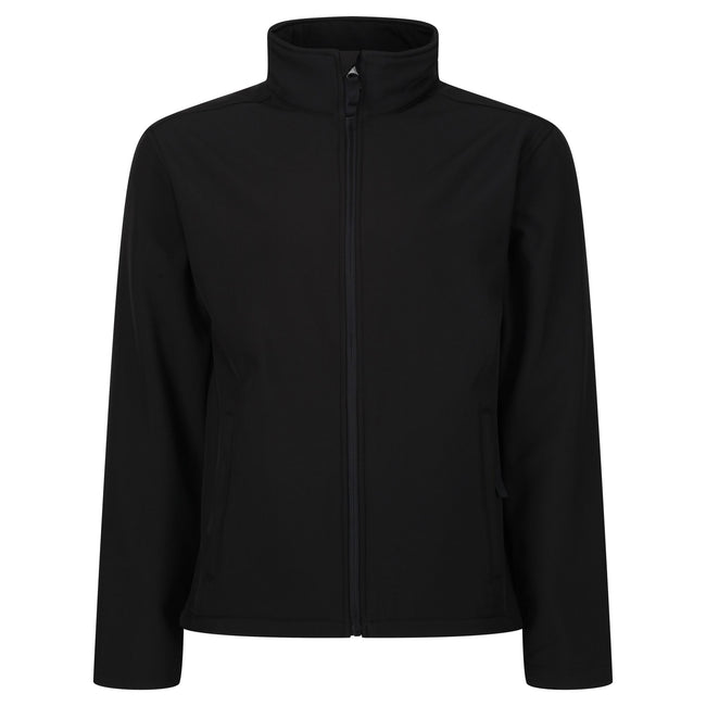 Black - Front - Regatta Professional Reid Mens Softshell Wind Resistant Water Repellent Jacket