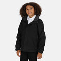 Black-Ash - Back - Regatta Professional Kids-Childrens Waterproof Windproof Dover Jacket