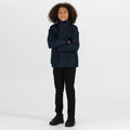 Navy-Navy - Back - Regatta Professional Kids-Childrens Waterproof Windproof Dover Jacket