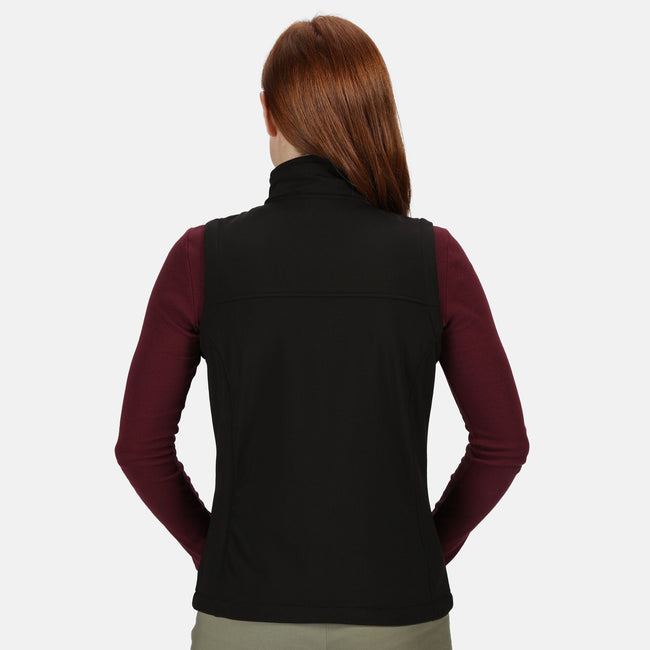 All Black - Side - Regatta Professional Womens-Ladies Softshell Body Warmer