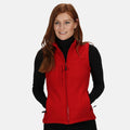 Classic Red - Side - Regatta Womens-Ladies Flux Softshell Bodywarmer - Sleeveless Jacket (Water Repellent & Wind Resistant)