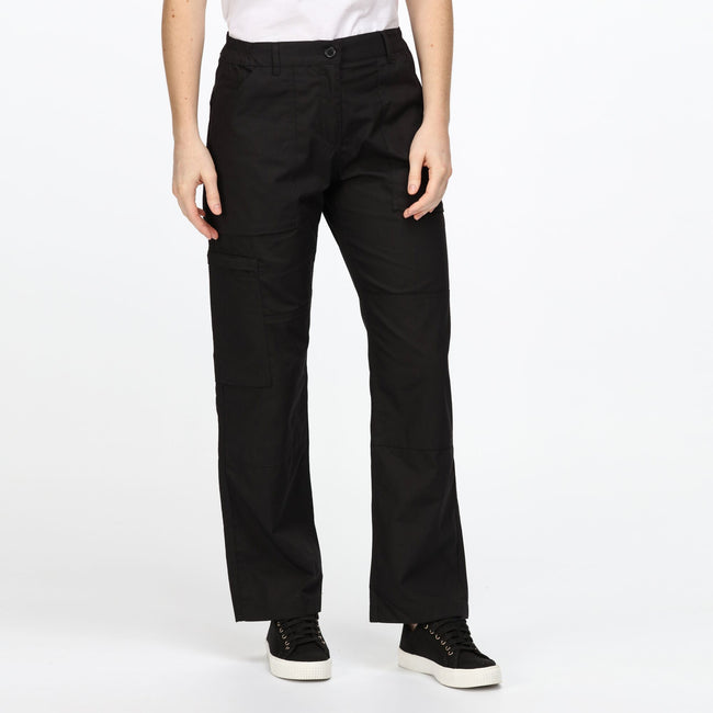 Black - Back - Regatta Professional Womens-Ladies New Action Water Repellent Trousers