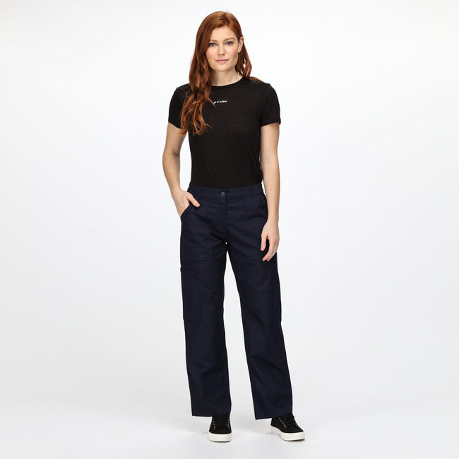 Navy - Lifestyle - Regatta Professional Womens-Ladies New Action Water Repellent Trousers