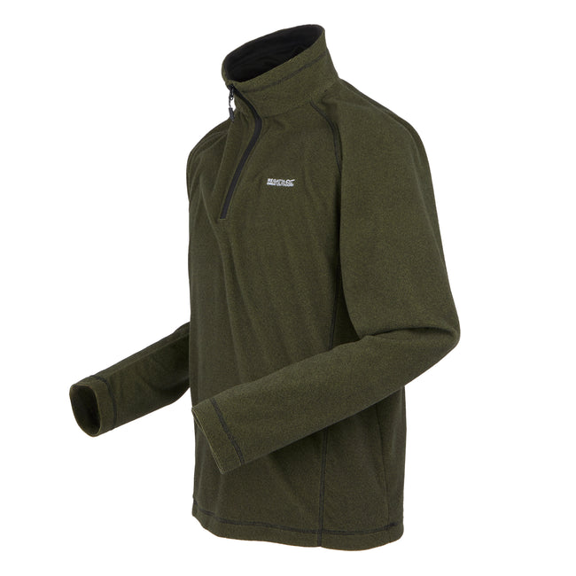 Nephrite Green-Black - Side - Regatta Great Outdoors Mens Montes Funnel Neck Fleece Jumper