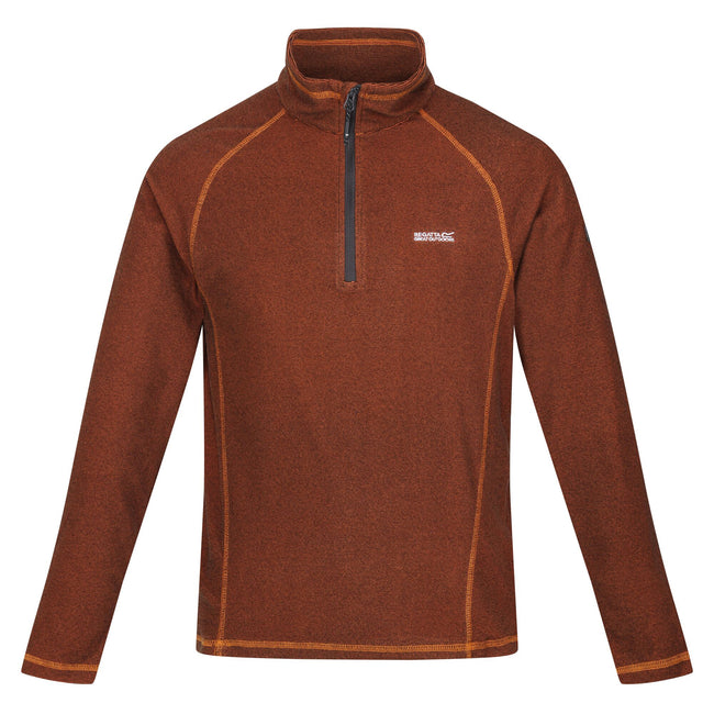 Burnt Copper - Front - Regatta Great Outdoors Mens Montes Funnel Neck Fleece Jumper