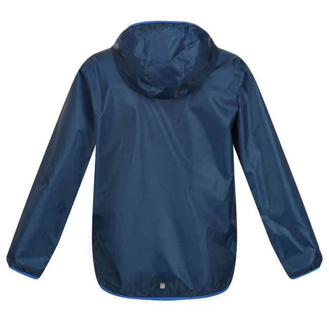 Moonlight Denim - Back - Regatta Great Outdoors Childrens-Kids Lever II Packaway Rain Jacket