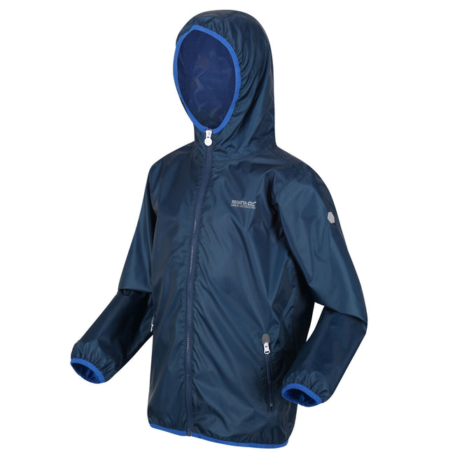 Moonlight Denim - Lifestyle - Regatta Great Outdoors Childrens-Kids Lever II Packaway Rain Jacket