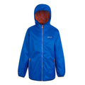 Oxford Blue-Persimmon - Lifestyle - Regatta Great Outdoors Childrens-Kids Lever II Packaway Rain Jacket