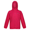 Pink Potion - Front - Regatta Great Outdoors Childrens-Kids Lever II Packaway Rain Jacket