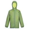 Piquant Green - Front - Regatta Great Outdoors Childrens-Kids Lever II Packaway Rain Jacket