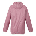 Lilas-Light Vanilla - Back - Regatta Great Outdoors Childrens-Kids Lever II Packaway Rain Jacket